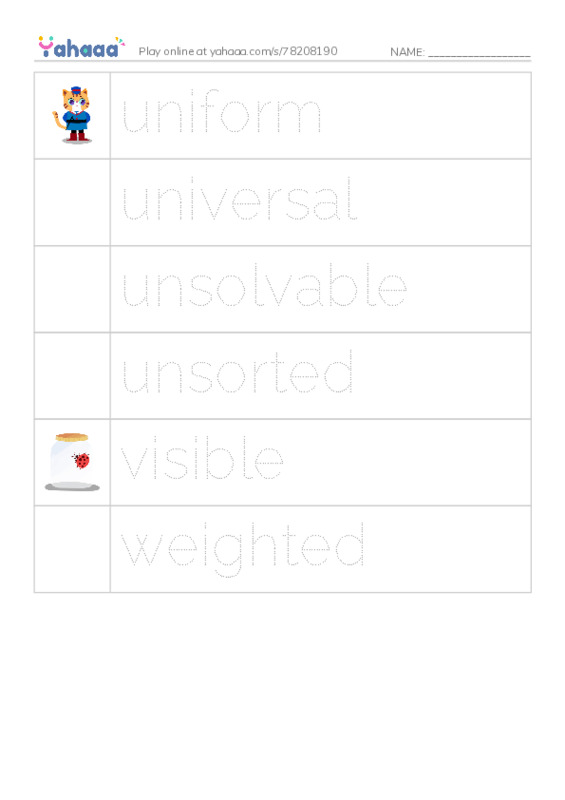 Common Adjectives in English: algorithms 10 PDF one column image words