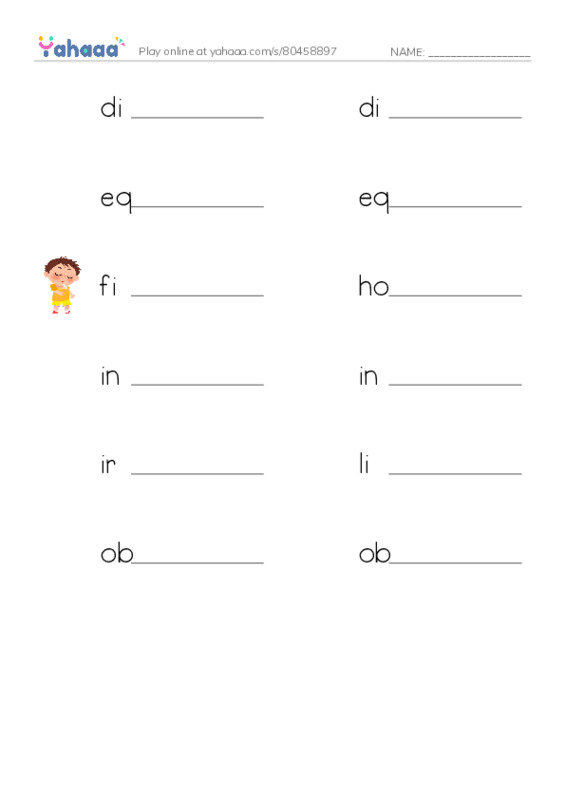 Common Adjectives in English: geometry 2 PDF worksheet writing row