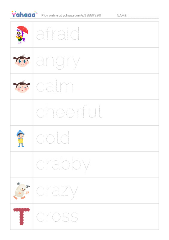 Extreme Emotions PDF one column image words
