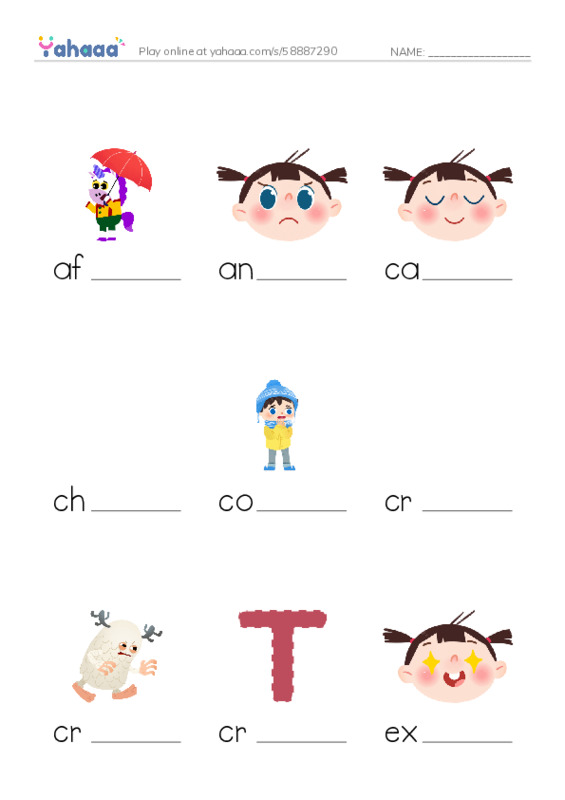 Extreme Emotions PDF worksheet to fill in words gaps