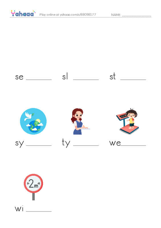 Common Nouns in English: typography 4 PDF worksheet to fill in words gaps