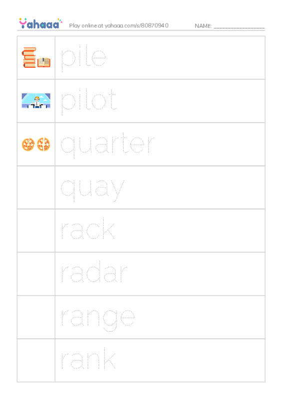 Common Nouns in English: military navy 10 PDF one column image words