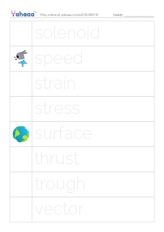Common Nouns in English: physics 5 PDF one column image words