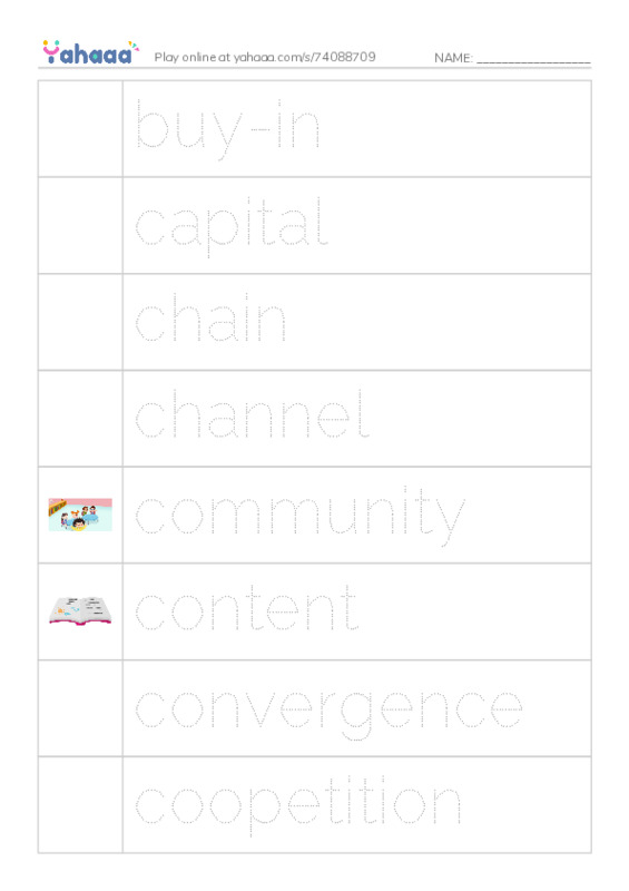 Common Nouns in English: corporate 2 PDF one column image words