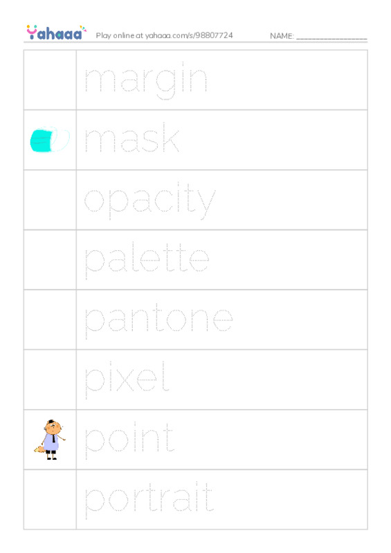 Common Nouns in English: design 4 PDF one column image words