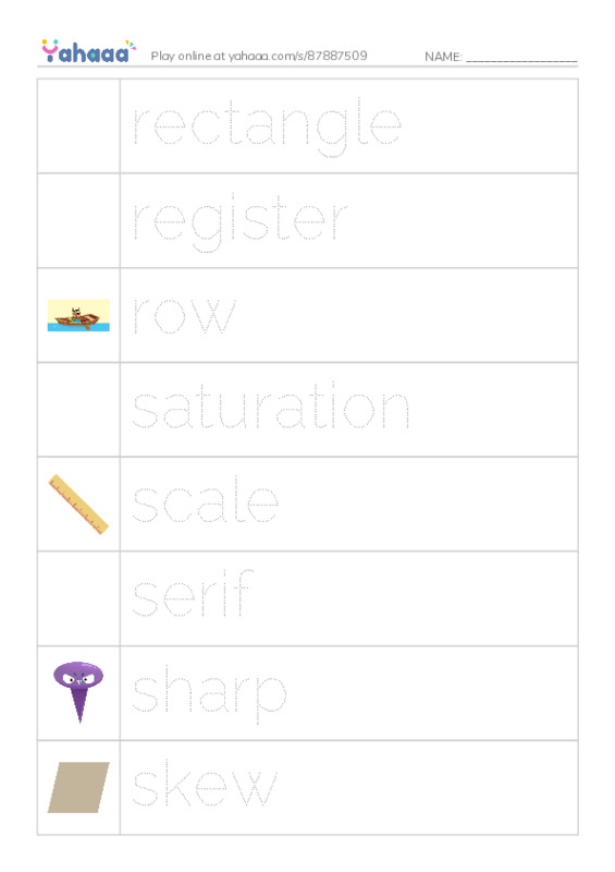 Common Nouns in English: design 5 PDF one column image words