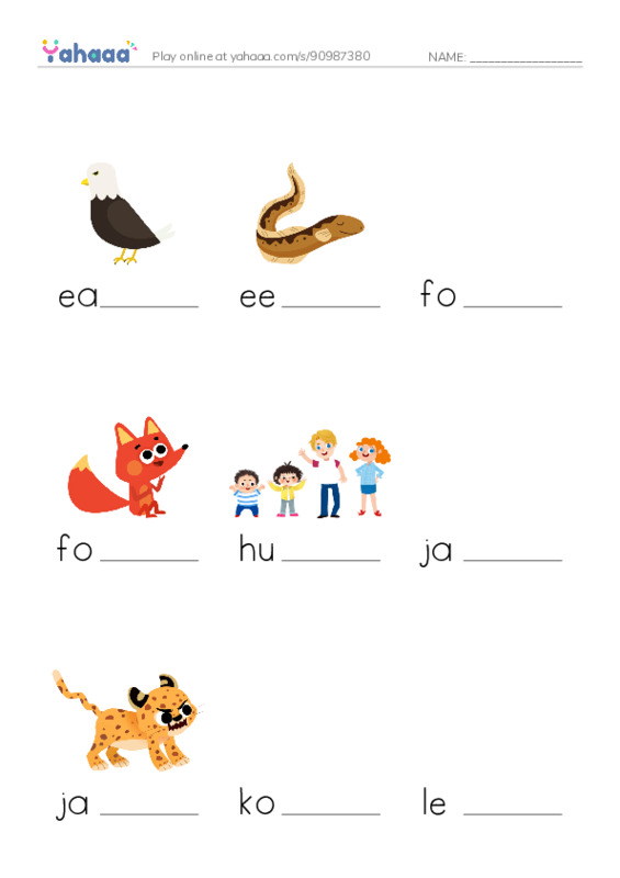 Common Nouns in English: apex predators 2 PDF worksheet to fill in words gaps