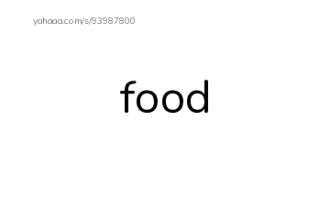 Common Nouns in English: food 4 PDF index cards word only