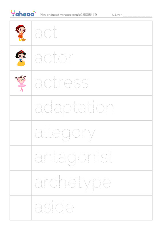Common Nouns in English: screenwriting 1 PDF one column image words