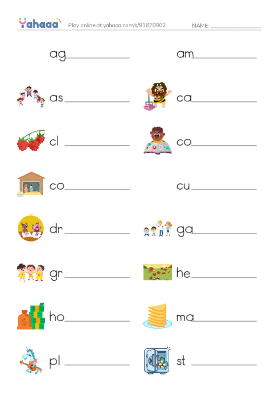 Common Verbs in English: collection 1 PDF worksheet writing row