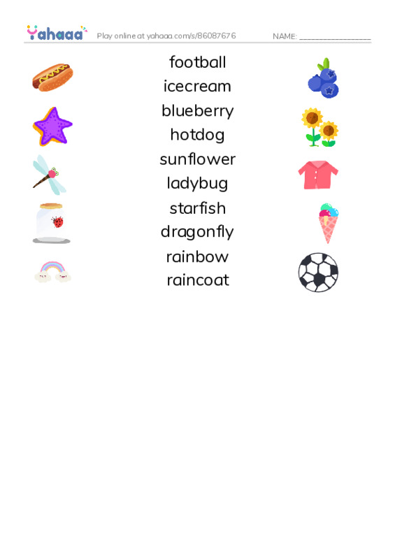 Compound Words PDF three columns match words