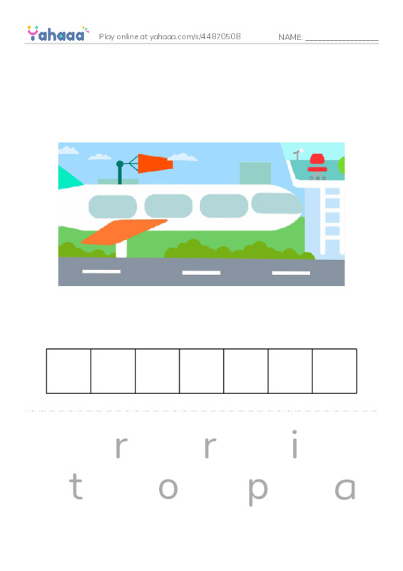 KET Vocabulary: Places - Town and City PDF word puzzles worksheet