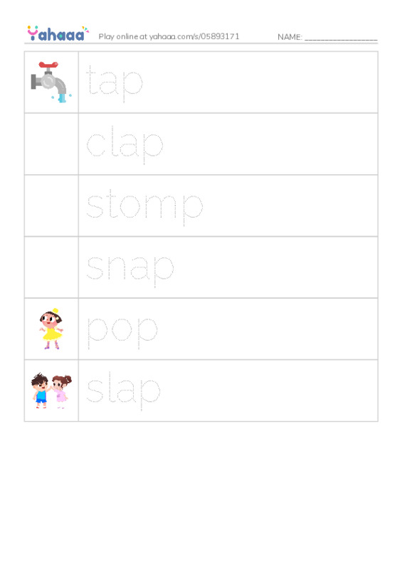 RAZ Vocabulary A: We Can Make Sounds PDF one column image words