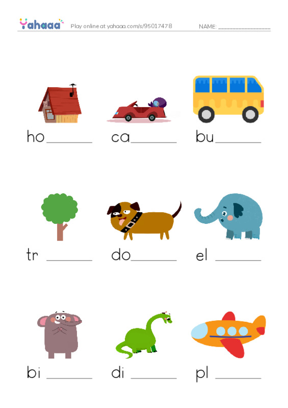 RAZ Vocabulary AAA: Big PDF worksheet to fill in words gaps