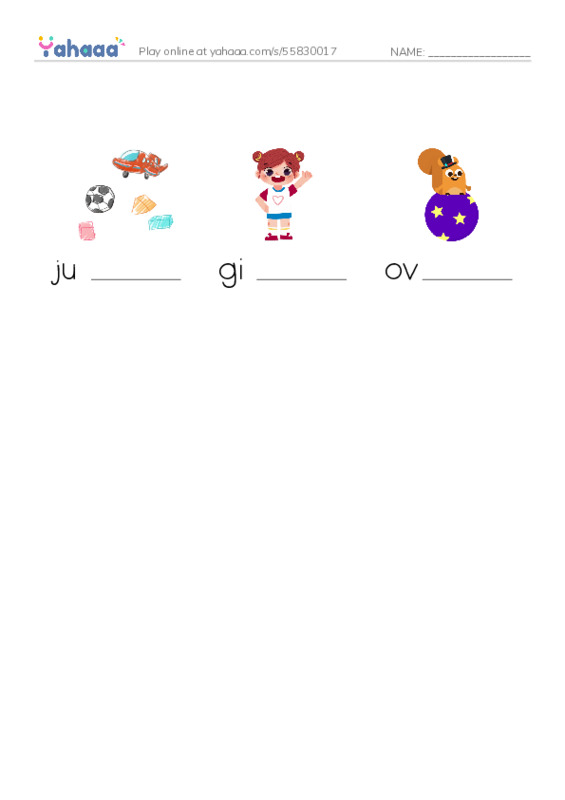RAZ Vocabulary AAA: Jump Over PDF worksheet to fill in words gaps