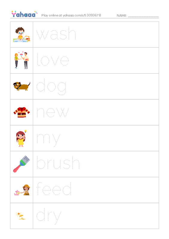 RAZ Vocabulary B: Taking Care of Chase PDF one column image words