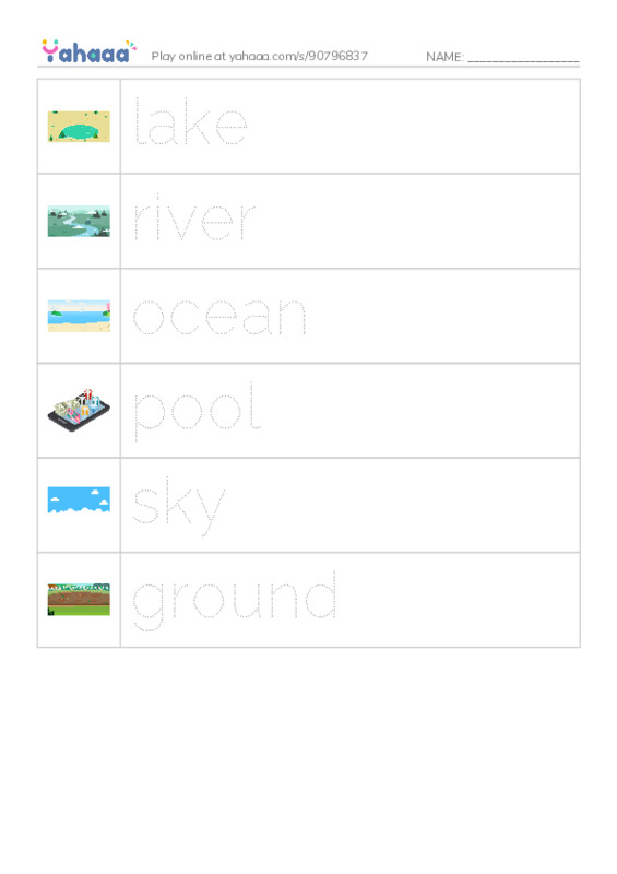 RAZ Vocabulary B: Where Is Water PDF one column image words