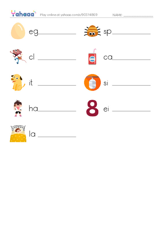 RAZ Vocabulary C: All About Spiders PDF worksheet writing row