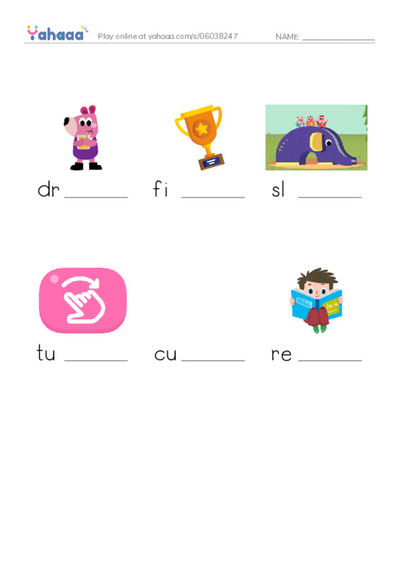 RAZ Vocabulary C: Taking Turns PDF worksheet to fill in words gaps
