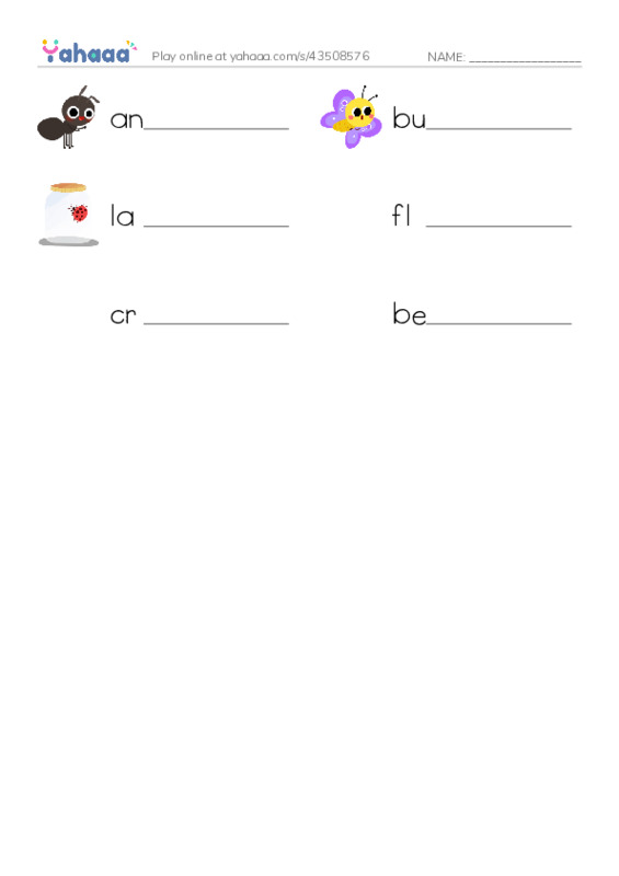 RAZ Vocabulary C: We Count PDF worksheet writing row