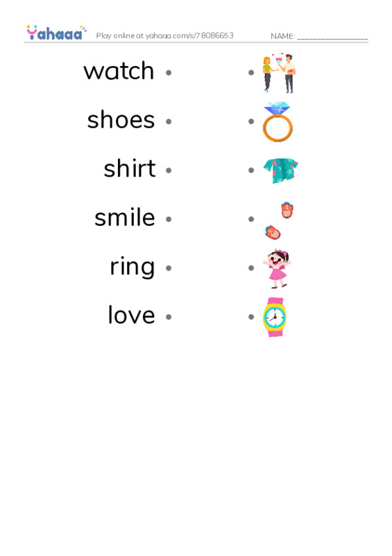 RAZ Vocabulary C: What Do I Wear PDF link match words worksheet