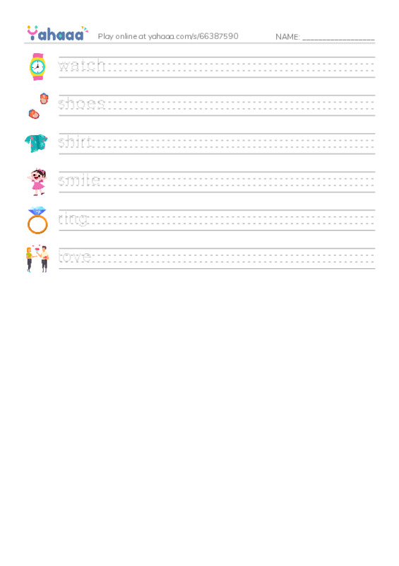 RAZ Vocabulary C: What Do I Wear PDF write between the lines worksheet