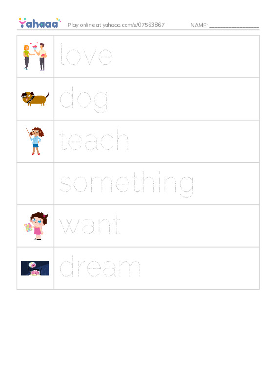 RAZ Vocabulary C: What I Want PDF one column image words