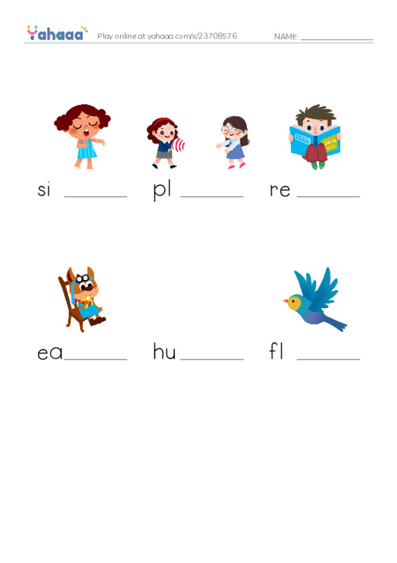 RAZ Vocabulary C: Who Who Who PDF worksheet to fill in words gaps