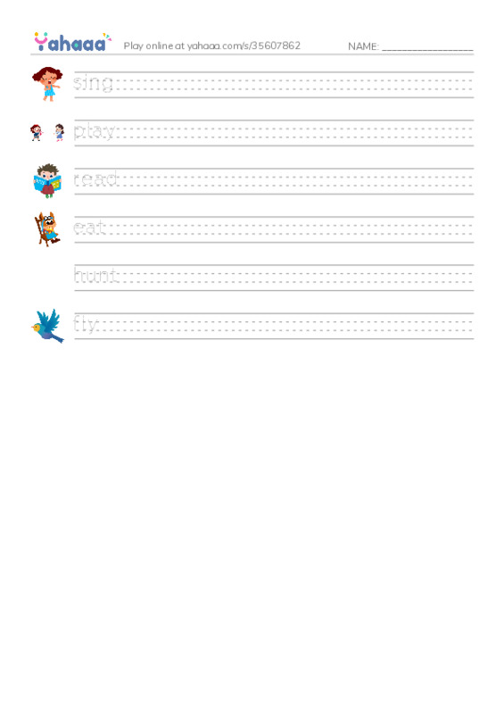 RAZ Vocabulary C: Who Who Who PDF write between the lines worksheet