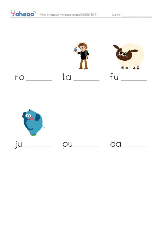 RAZ Vocabulary D: Clouds PDF worksheet to fill in words gaps