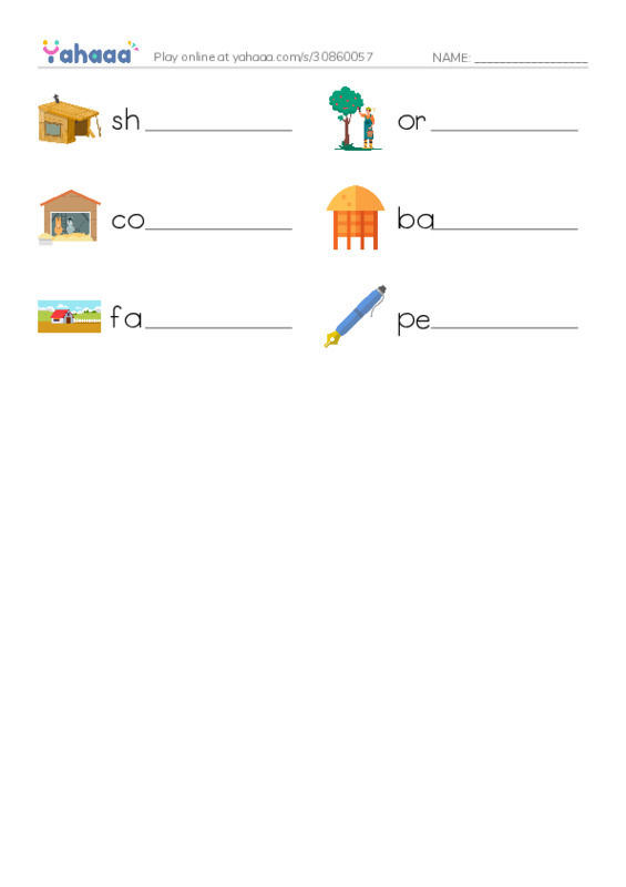 RAZ Vocabulary D: Country Places PDF worksheet writing row