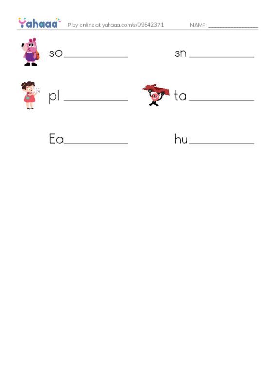 RAZ Vocabulary D: Give Them Back PDF worksheet writing row