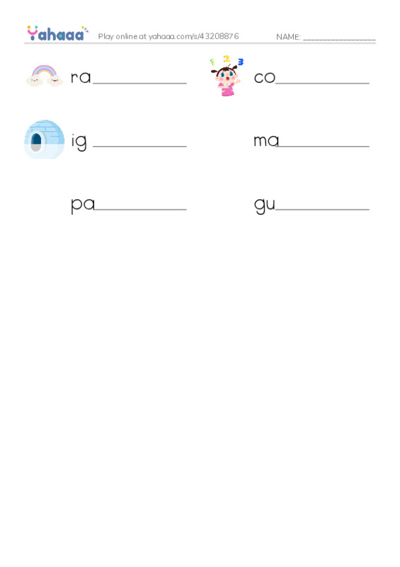 RAZ Vocabulary D: I Count 100 Things PDF worksheet writing row