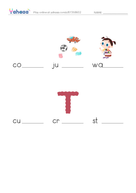RAZ Vocabulary D: Lily the Cat PDF worksheet to fill in words gaps