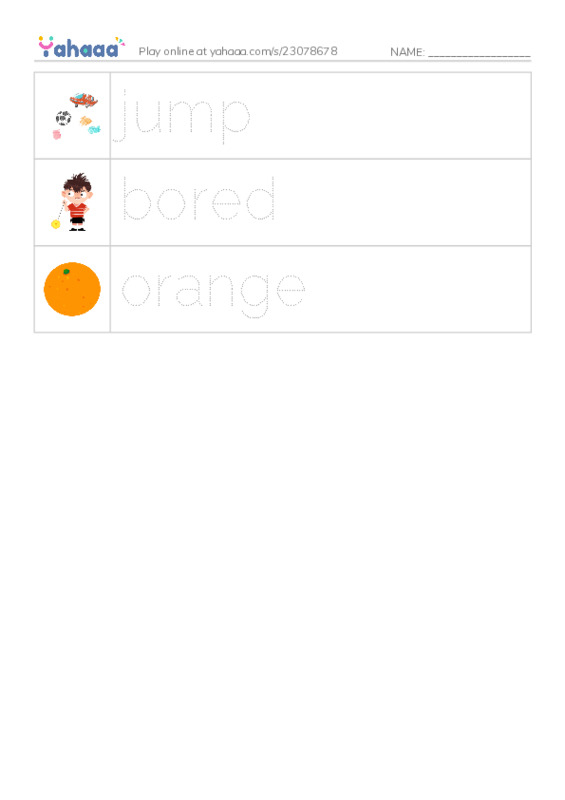 RAZ Vocabulary D: No Lily Dont PDF one column image words