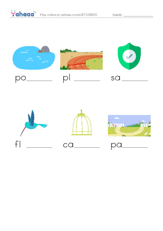 RAZ Vocabulary D: Polly Gets Out PDF worksheet to fill in words gaps