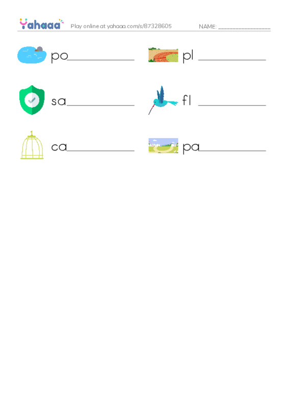 RAZ Vocabulary D: Polly Gets Out PDF worksheet writing row