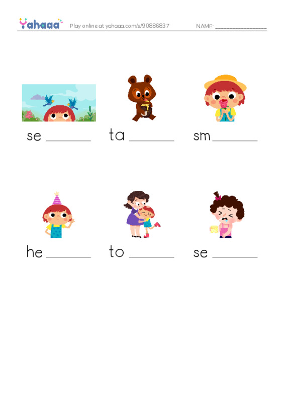 RAZ Vocabulary D: Senses PDF worksheet to fill in words gaps