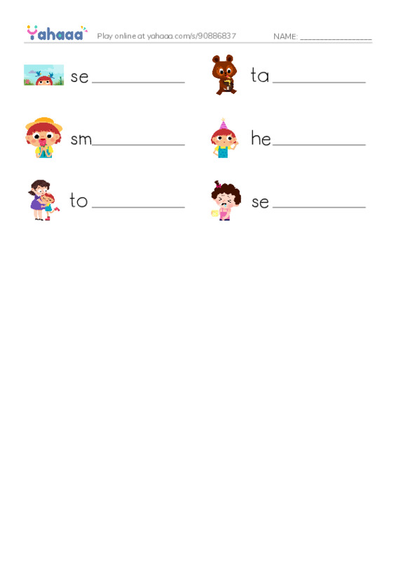 RAZ Vocabulary D: Senses PDF worksheet writing row