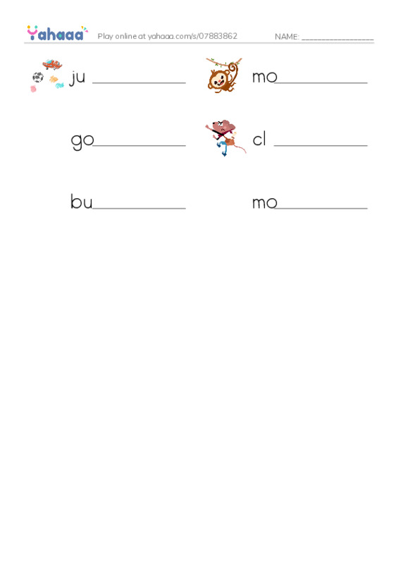 RAZ Vocabulary D: Sky High PDF worksheet writing row