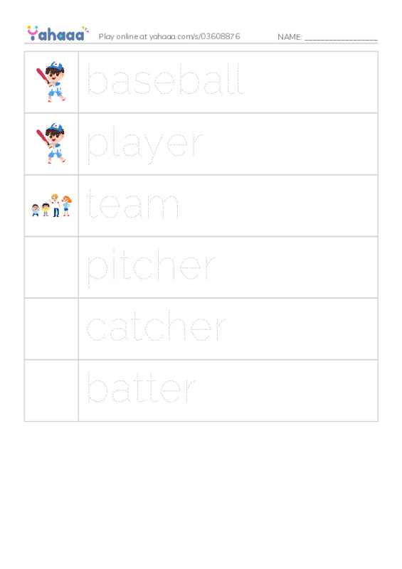 RAZ Vocabulary D: The Team PDF one column image words