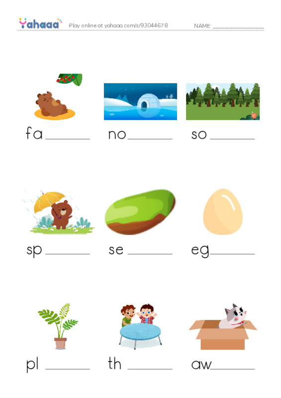 RAZ Vocabulary D: Welcome Back Butterflies PDF worksheet to fill in words gaps