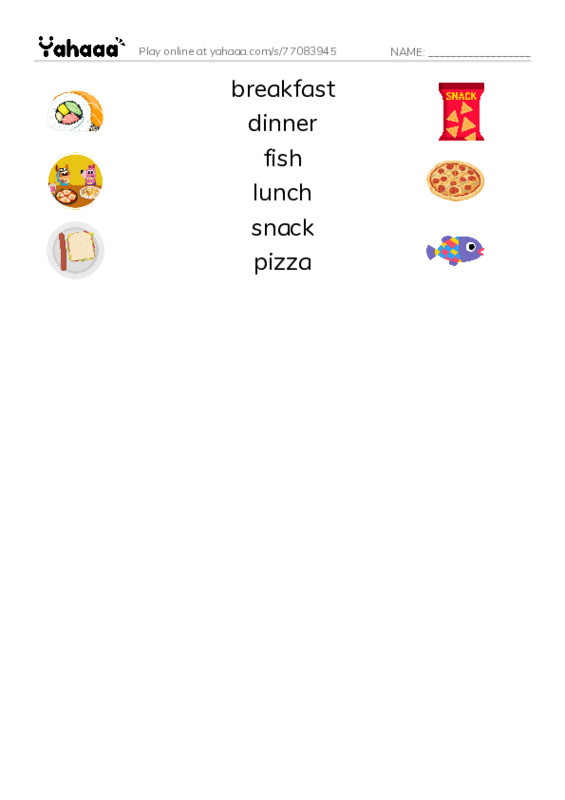 RAZ Vocabulary D: What PDF three columns match words