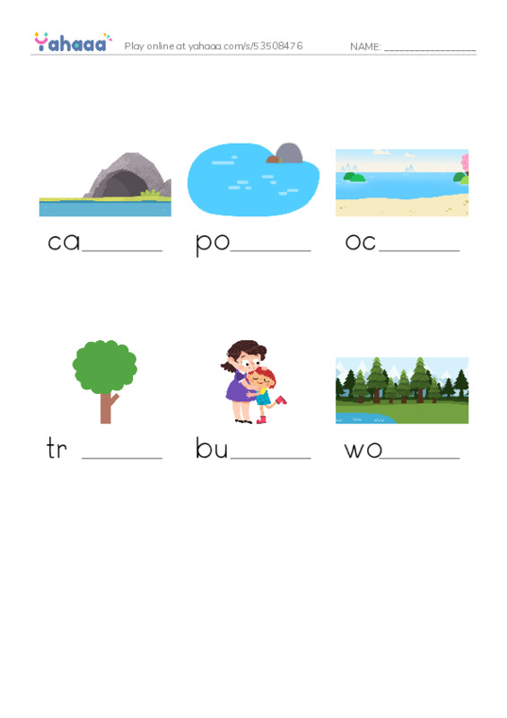 RAZ Vocabulary D: Where Animals Live PDF worksheet to fill in words gaps