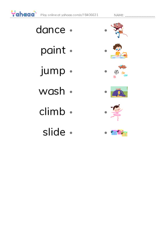 RAZ Vocabulary D: Why Cant I PDF link match words worksheet