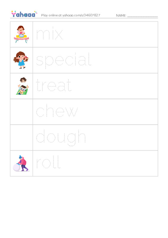 RAZ Vocabulary E: A Sweet Tale PDF one column image words