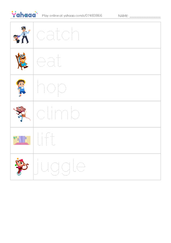 RAZ Vocabulary E: Bear and Kangaroo PDF one column image words