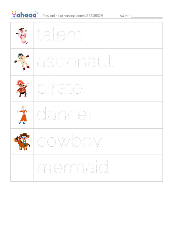 RAZ Vocabulary E: Id Like To Be PDF one column image words