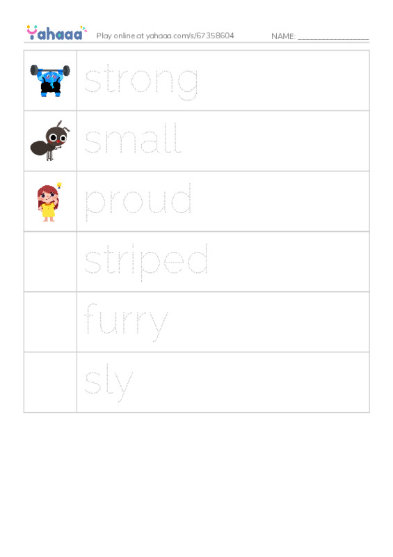 RAZ Vocabulary E: In the Mountains PDF one column image words