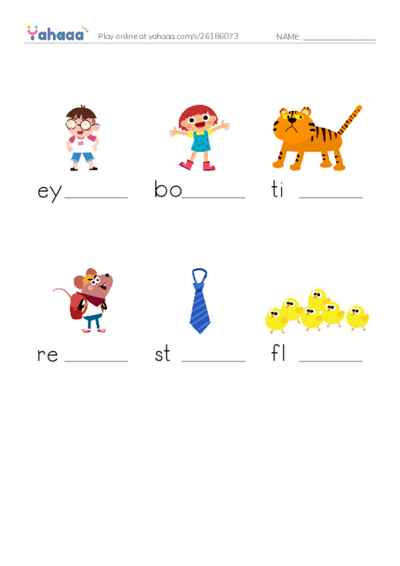 RAZ Vocabulary E: Too Much Work PDF worksheet to fill in words gaps